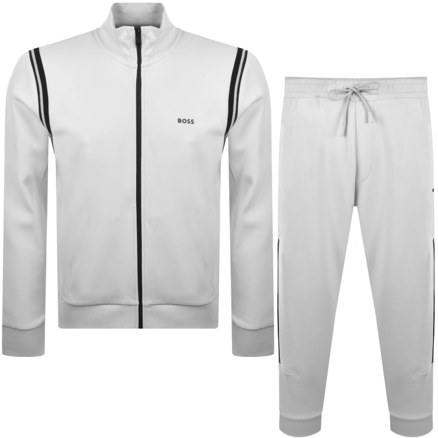 BOSS Full Zip Tracksuit Set Grey | Mainline Menswear United